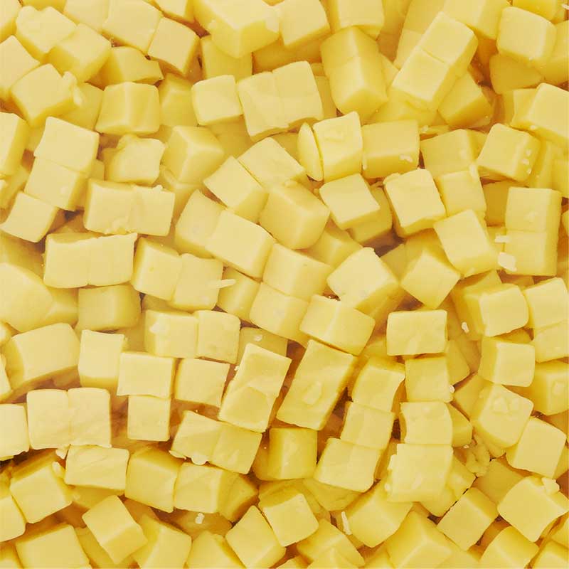 Heat Stable yellow diced cheese